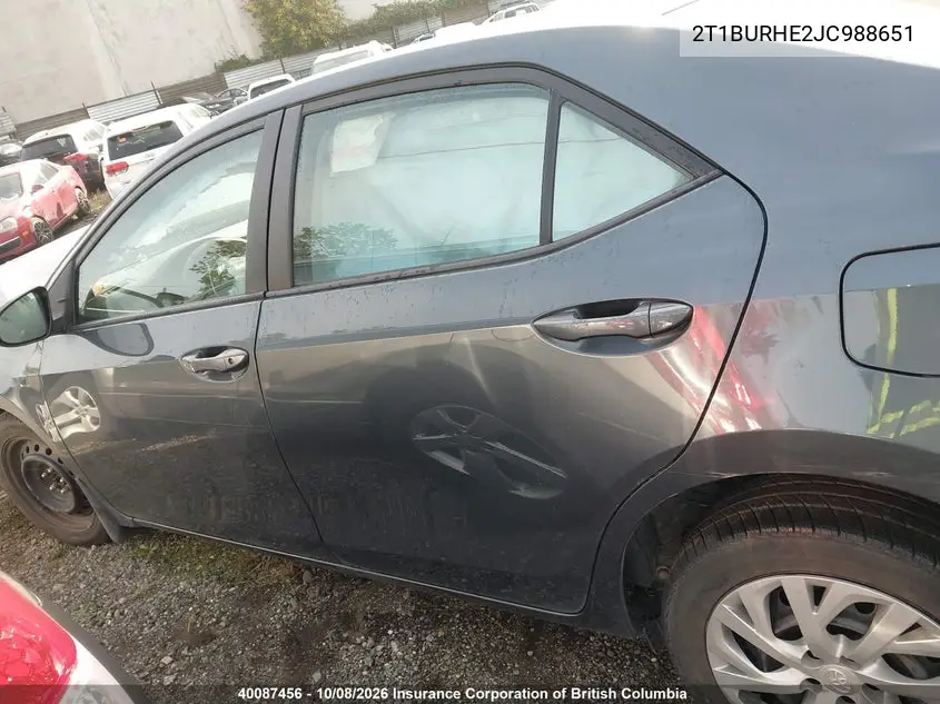 2018 TOYOTA COROLLA VIN 2T1BURHE2JC988651 — фото 15