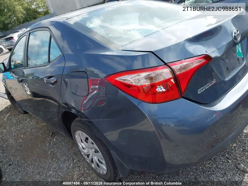 2018 TOYOTA COROLLA VIN 2T1BURHE2JC988651 — фото 3