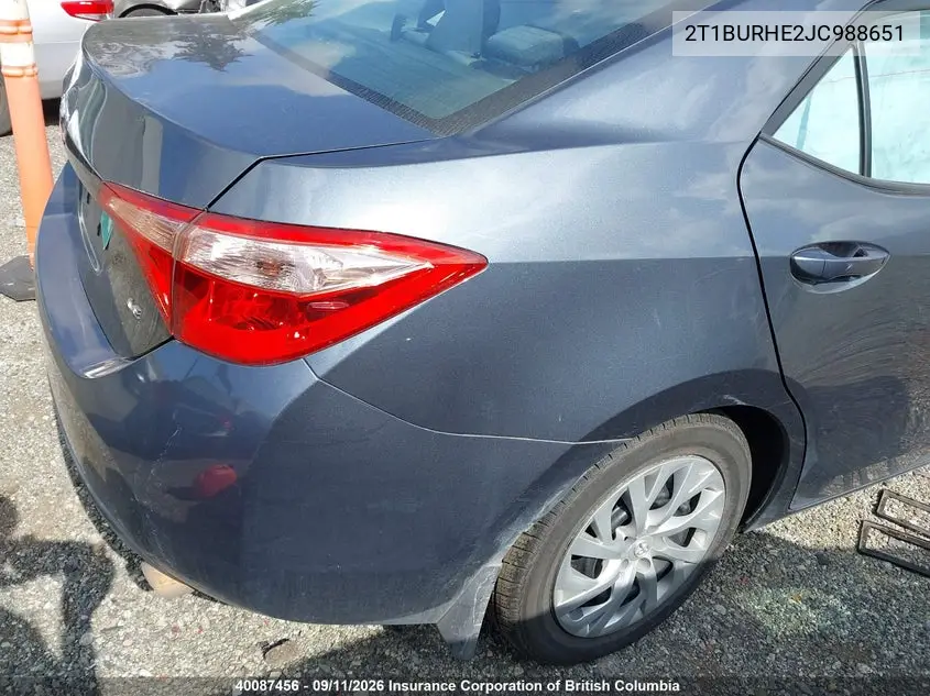 2018 TOYOTA COROLLA VIN 2T1BURHE2JC988651 — фото 4