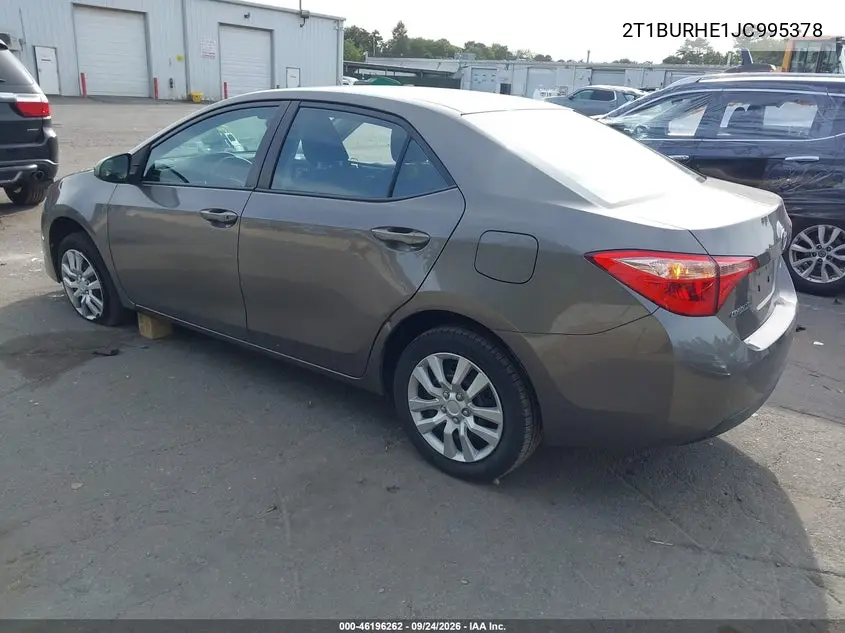 2018 TOYOTA COROLLA VIN 2T1BURHE1JC995378 — фото 3