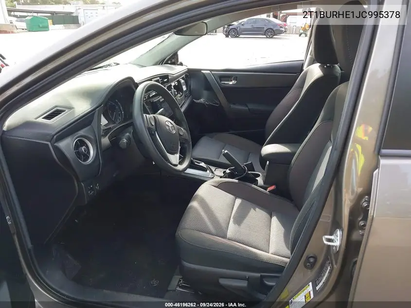 2018 TOYOTA COROLLA VIN 2T1BURHE1JC995378 — фото 5