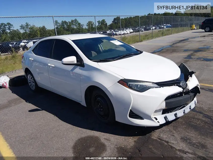 TOYOTA COROLLA 2018, VIN 5YFBURHE1JP814134