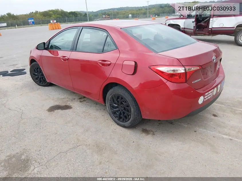 2018 TOYOTA COROLLA VIN 2T1BURHE0JC030933 — фото 3
