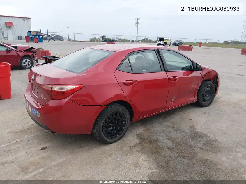 2018 TOYOTA COROLLA VIN 2T1BURHE0JC030933 — фото 4