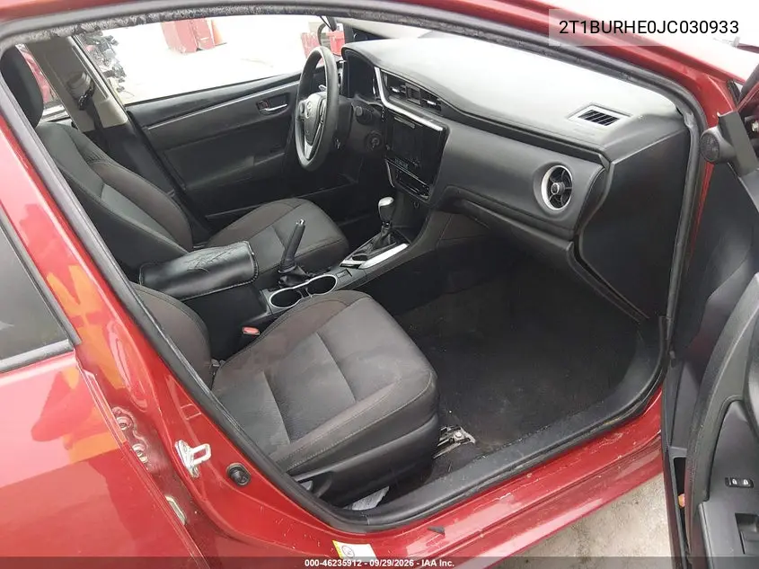 2018 TOYOTA COROLLA VIN 2T1BURHE0JC030933 — фото 5