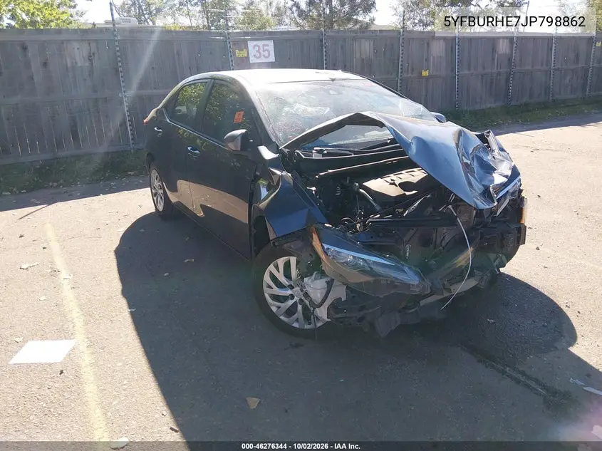 TOYOTA COROLLA 2018, VIN 5YFBURHE7JP798862