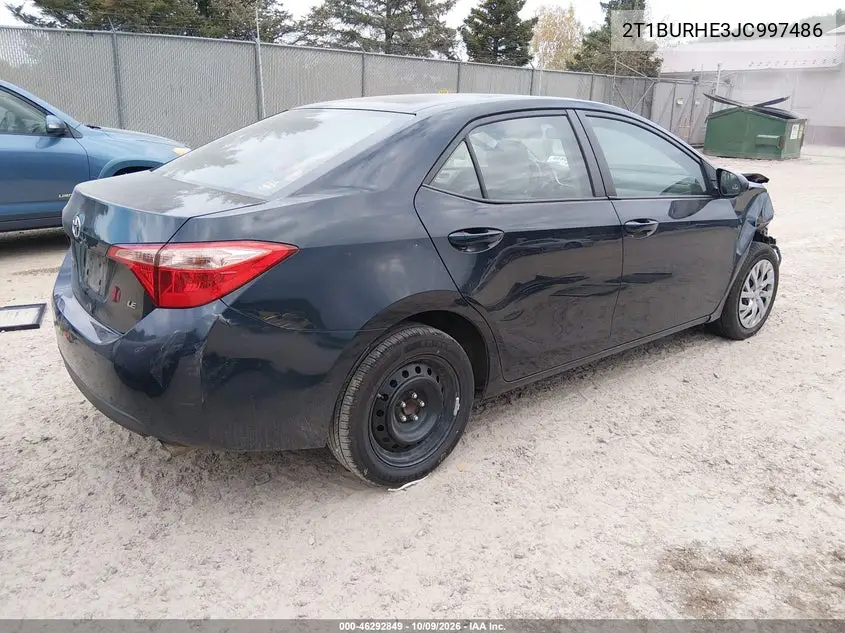 2018 TOYOTA COROLLA VIN 2T1BURHE3JC997486 — фото 4