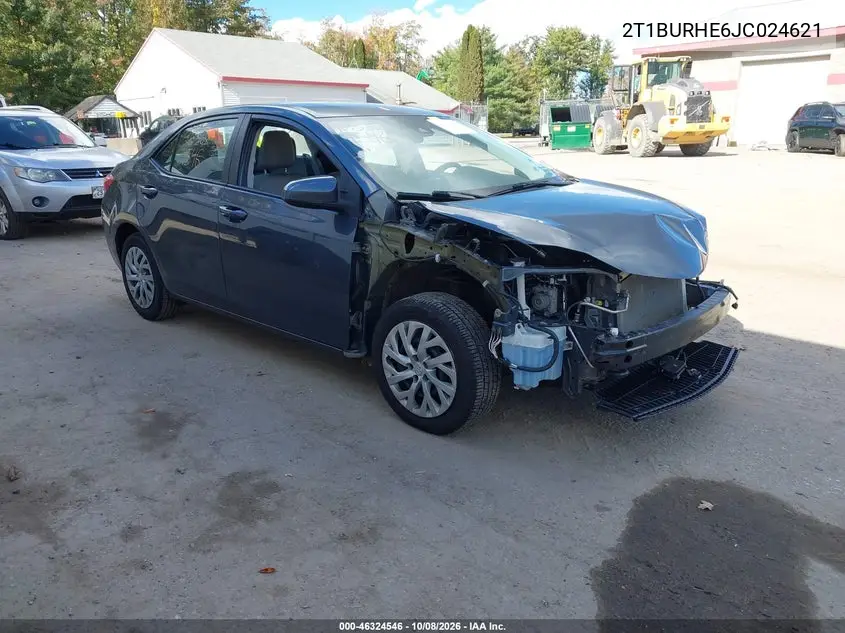 TOYOTA COROLLA 2018, VIN 2T1BURHE6JC024621