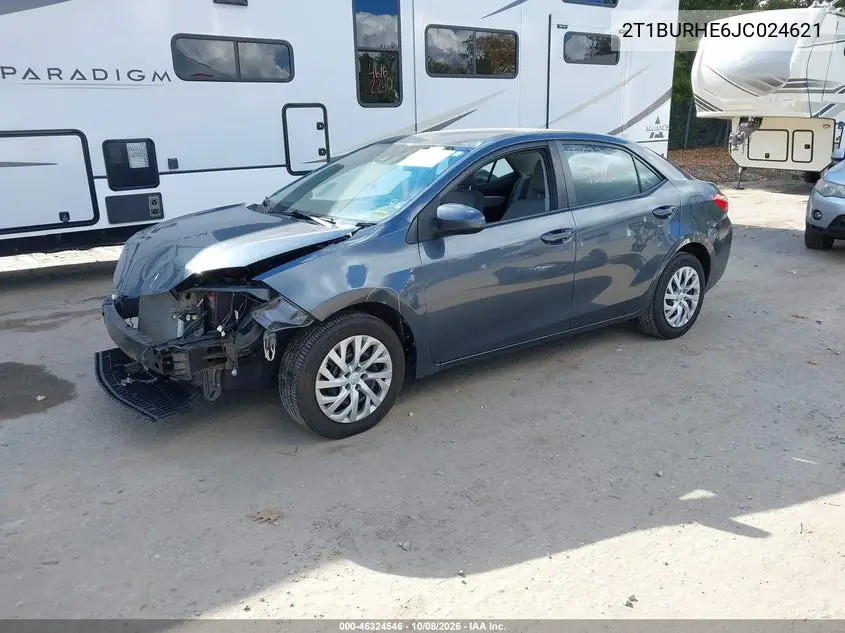 2018 TOYOTA COROLLA VIN 2T1BURHE6JC024621 — фото 2