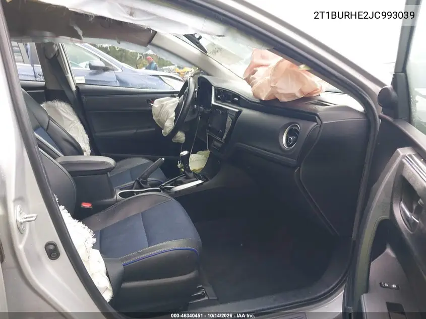 2018 TOYOTA COROLLA VIN 2T1BURHE2JC993039 — фото 5