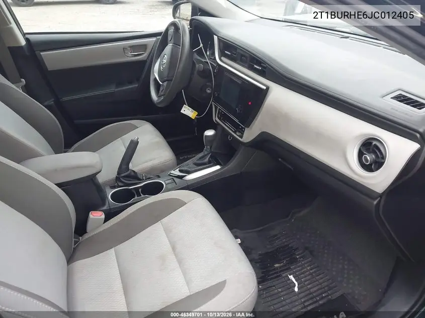 2018 TOYOTA COROLLA VIN 2T1BURHE6JC012405 — фото 5