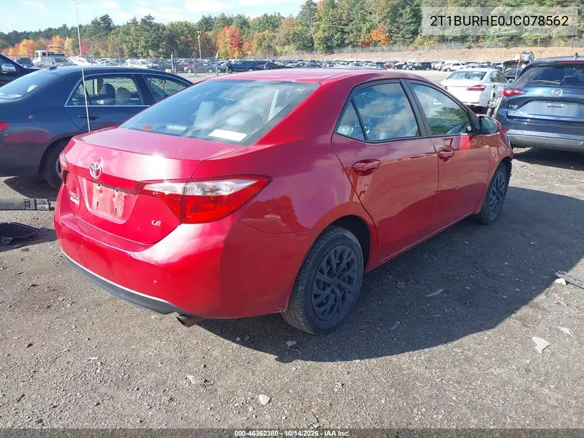 2018 TOYOTA COROLLA VIN 2T1BURHE0JC078562 — фото 4