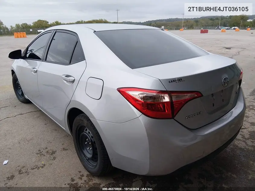 2018 TOYOTA COROLLA VIN 2T1BURHE4JT036105 — фото 3