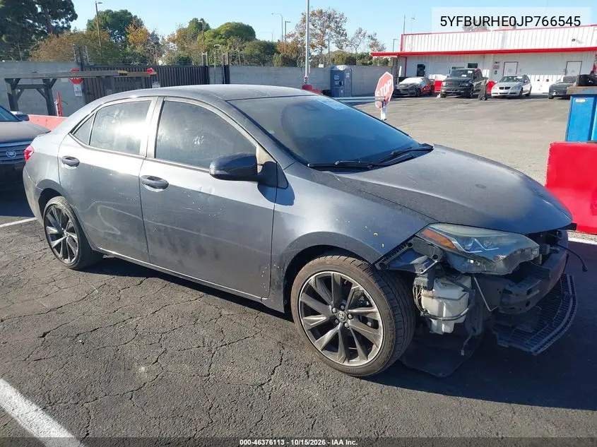 TOYOTA COROLLA 2018, VIN 5YFBURHE0JP766545