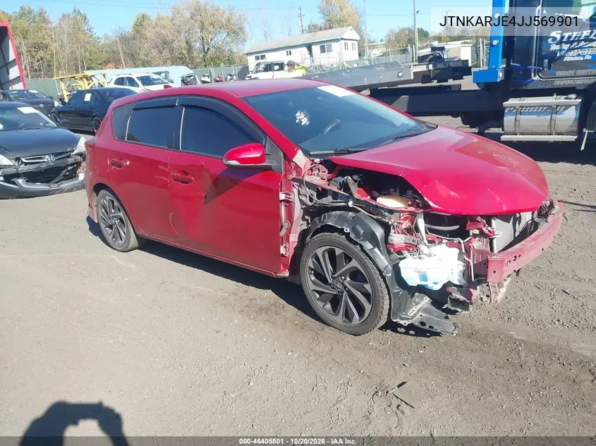 TOYOTA COROLLA 2018, VIN JTNKARJE4JJ569901