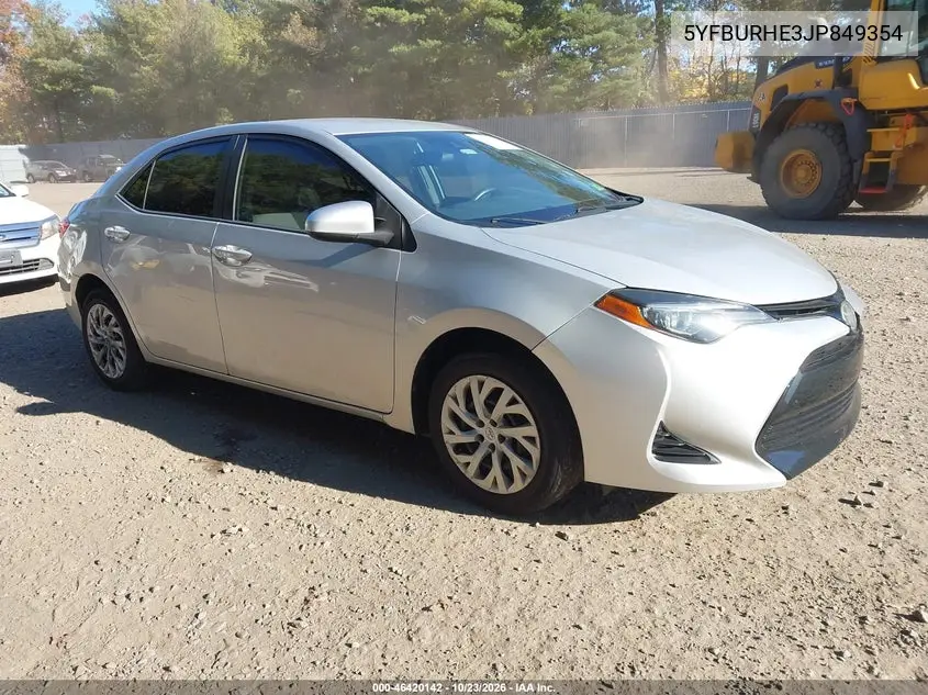 TOYOTA COROLLA 2018, VIN 5YFBURHE3JP849354