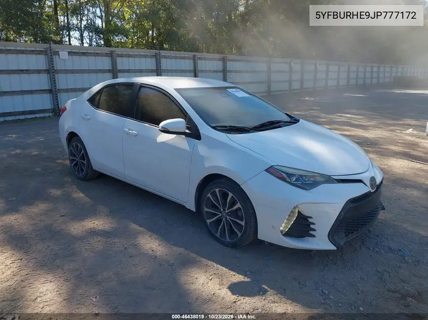 TOYOTA COROLLA 2018, VIN 5YFBURHE9JP777172