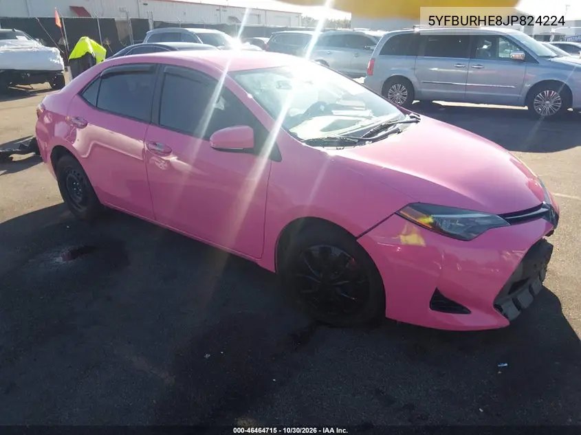TOYOTA COROLLA 2018, VIN 5YFBURHE8JP824224