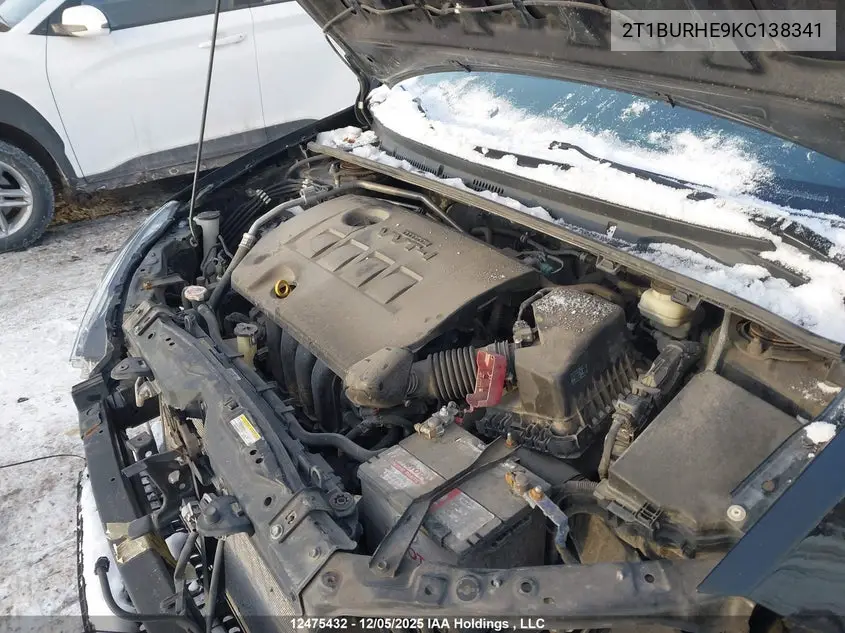 2019 TOYOTA COROLLA VIN 2T1BURHE9KC138341 — фото 10