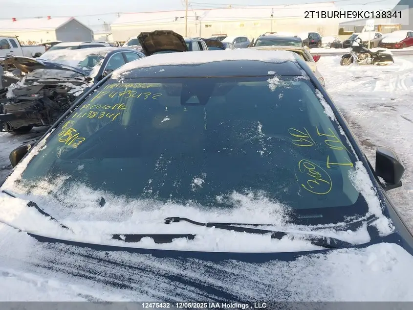2019 TOYOTA COROLLA VIN 2T1BURHE9KC138341 — фото 17