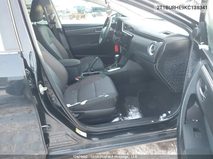 2019 TOYOTA COROLLA VIN 2T1BURHE9KC138341 — фото 5