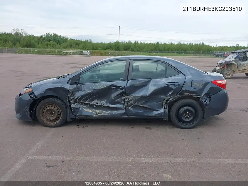 2019 TOYOTA COROLLA VIN 2T1BURHE3KC203510 — фото 13