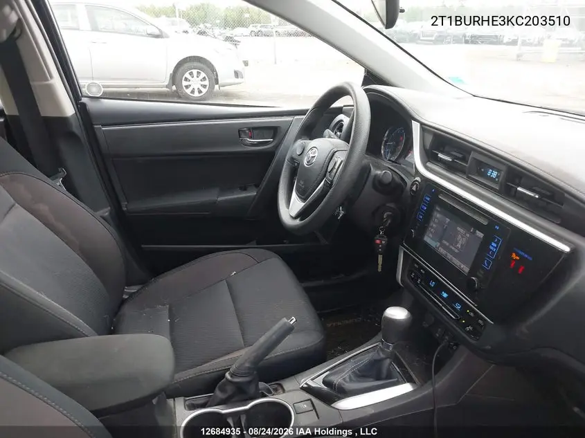 2019 TOYOTA COROLLA VIN 2T1BURHE3KC203510 — фото 17