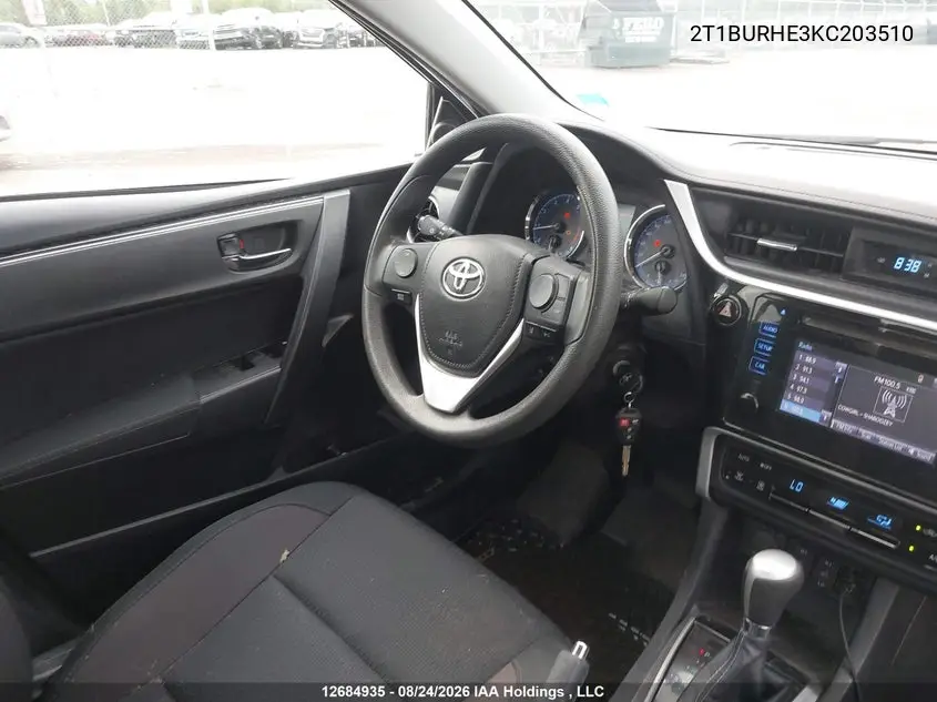 2019 TOYOTA COROLLA VIN 2T1BURHE3KC203510 — фото 18