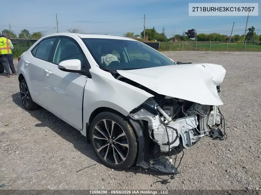 TOYOTA COROLLA 2019, VIN 2T1BURHE3KC167057