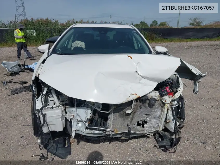 2019 TOYOTA COROLLA VIN 2T1BURHE3KC167057 — фото 12