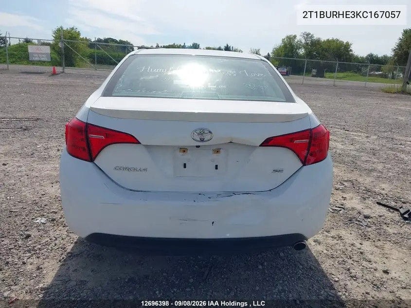 2019 TOYOTA COROLLA VIN 2T1BURHE3KC167057 — фото 16