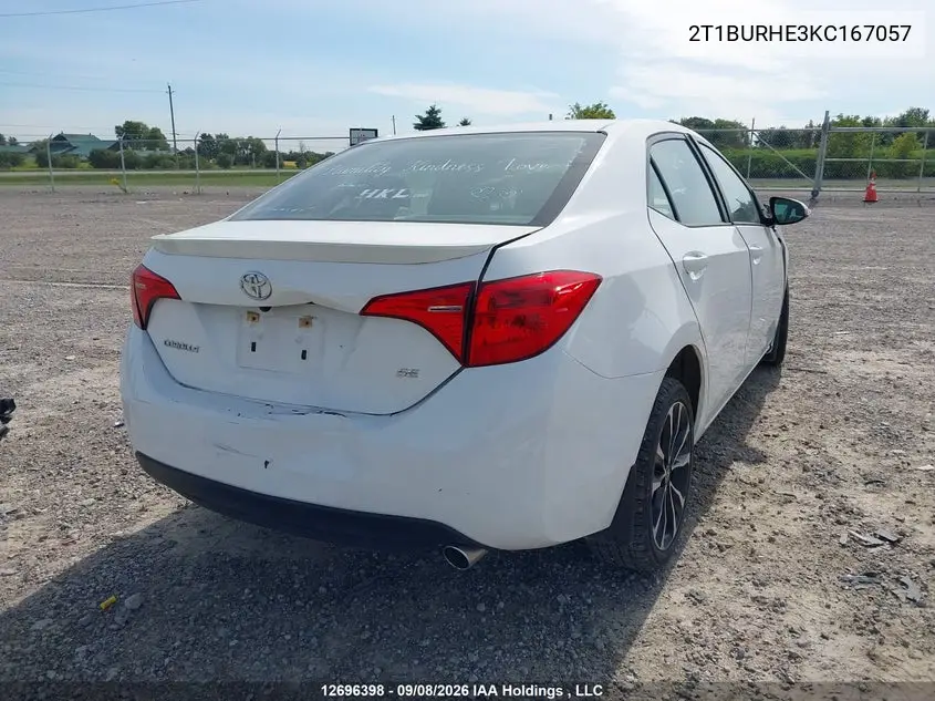 2019 TOYOTA COROLLA VIN 2T1BURHE3KC167057 — фото 4