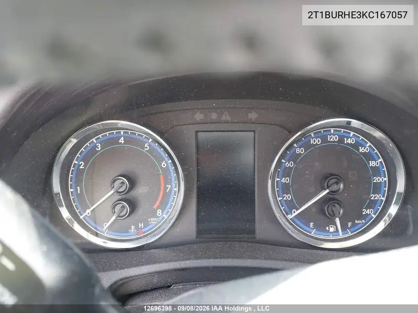 2019 TOYOTA COROLLA VIN 2T1BURHE3KC167057 — фото 7