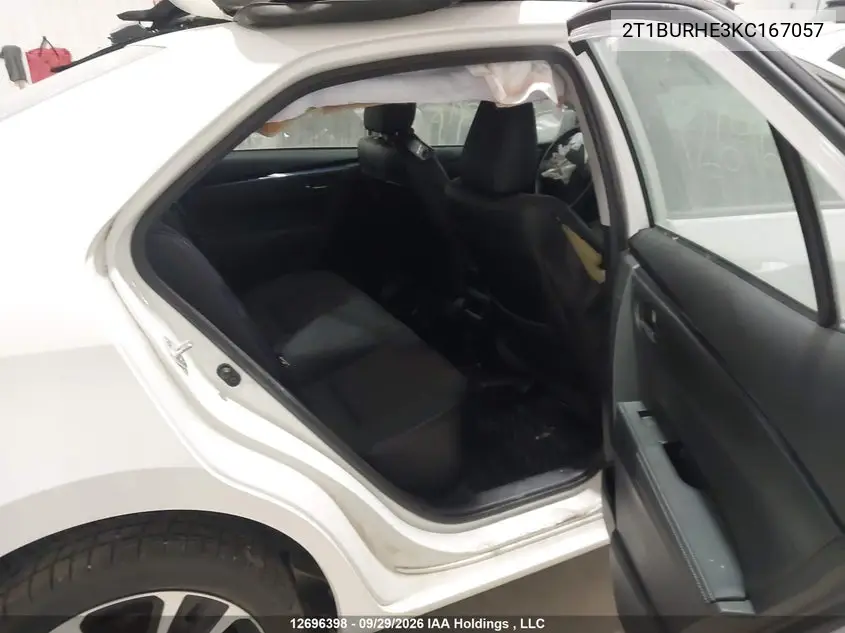 2019 TOYOTA COROLLA VIN 2T1BURHE3KC167057 — фото 8