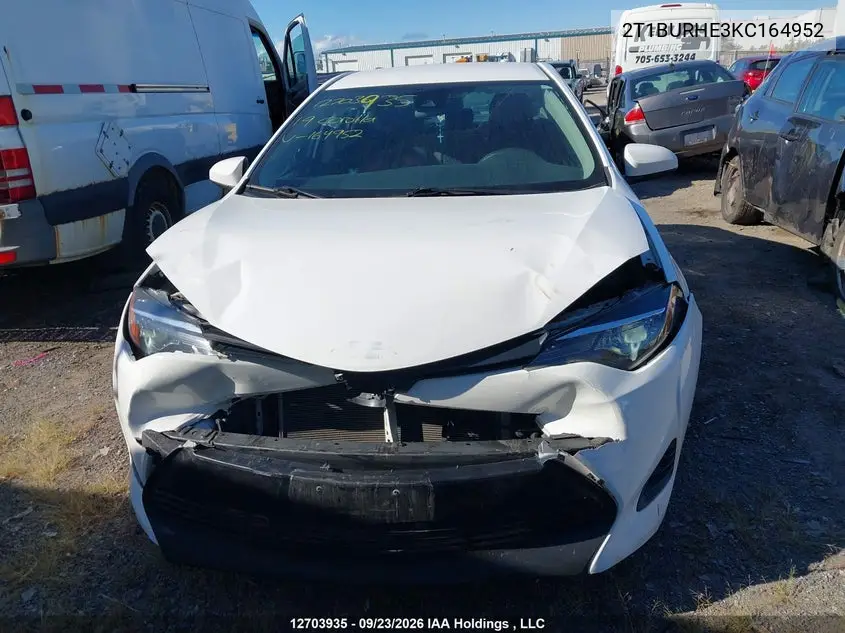 2019 TOYOTA COROLLA VIN 2T1BURHE3KC164952 — фото 12