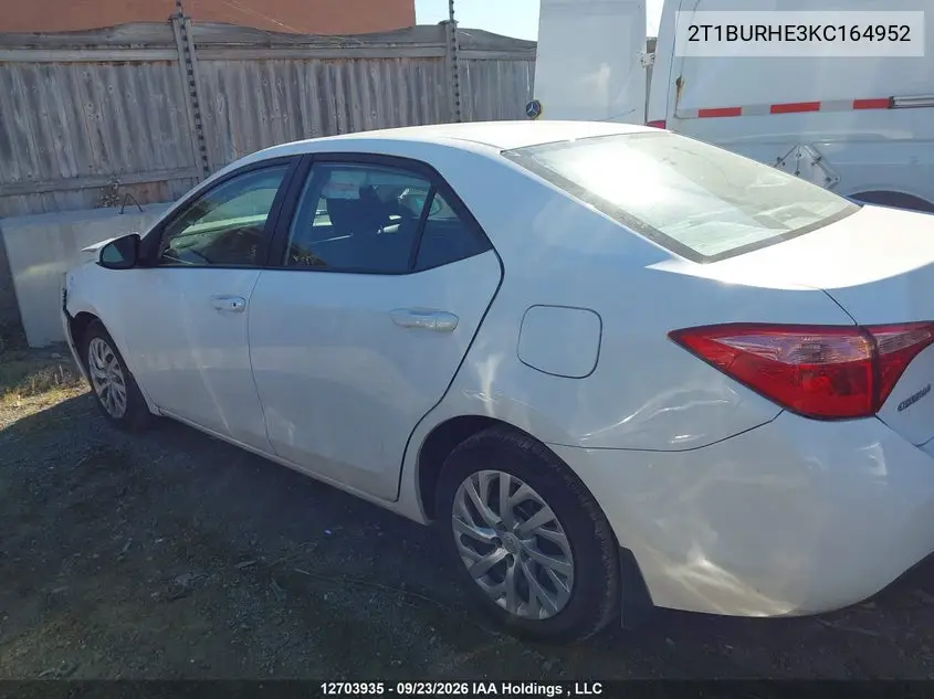 2019 TOYOTA COROLLA VIN 2T1BURHE3KC164952 — фото 14