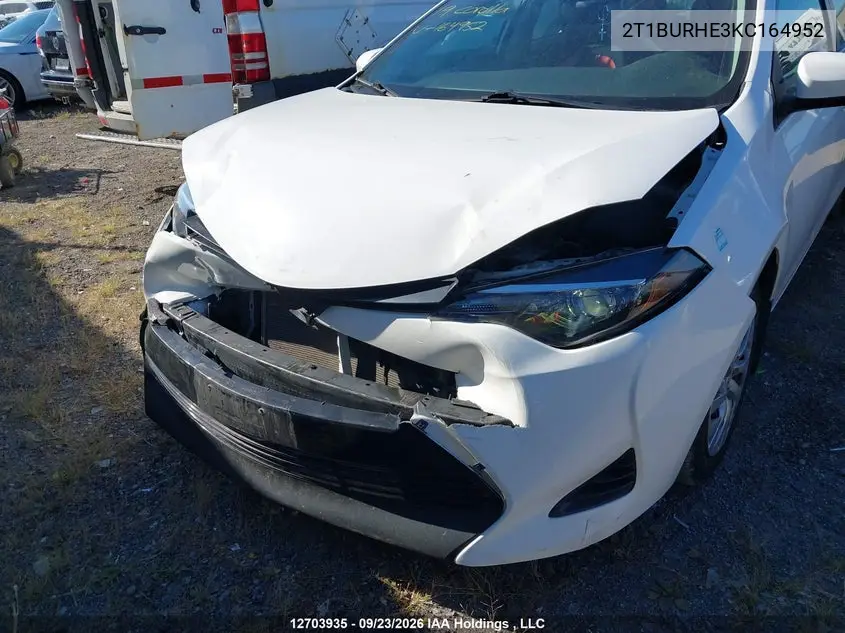 2019 TOYOTA COROLLA VIN 2T1BURHE3KC164952 — фото 6