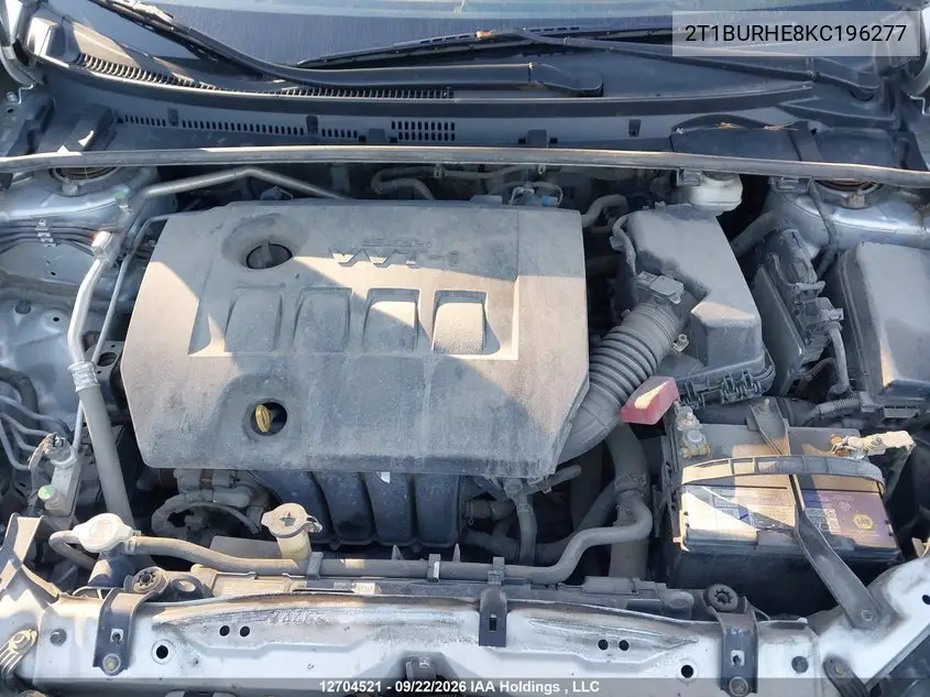 2019 TOYOTA COROLLA VIN 2T1BURHE8KC196277 — фото 10