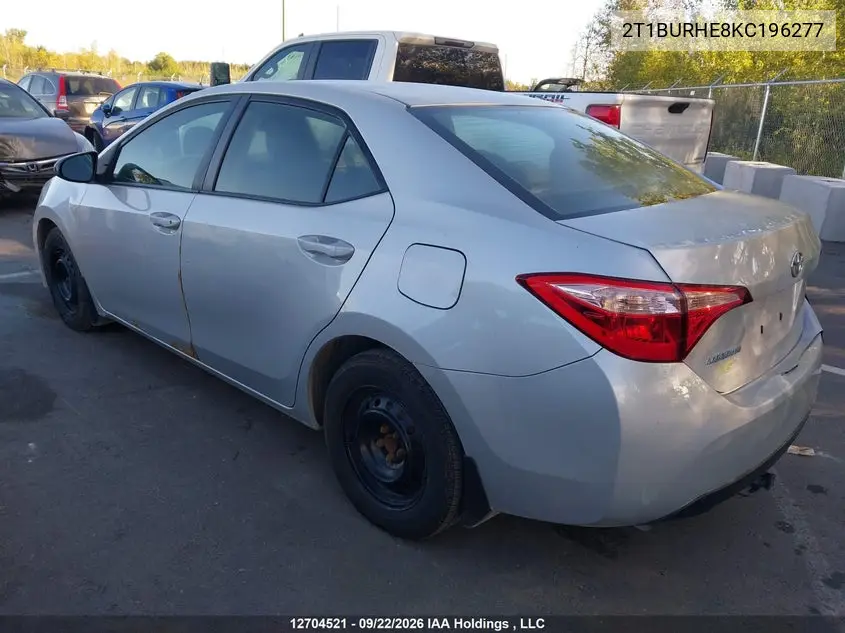 2019 TOYOTA COROLLA VIN 2T1BURHE8KC196277 — фото 3