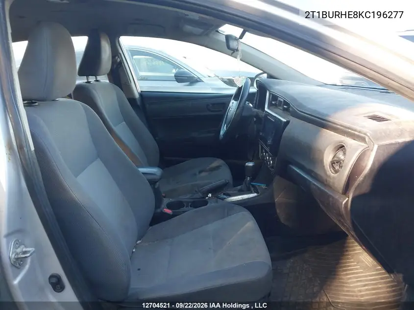 2019 TOYOTA COROLLA VIN 2T1BURHE8KC196277 — фото 5