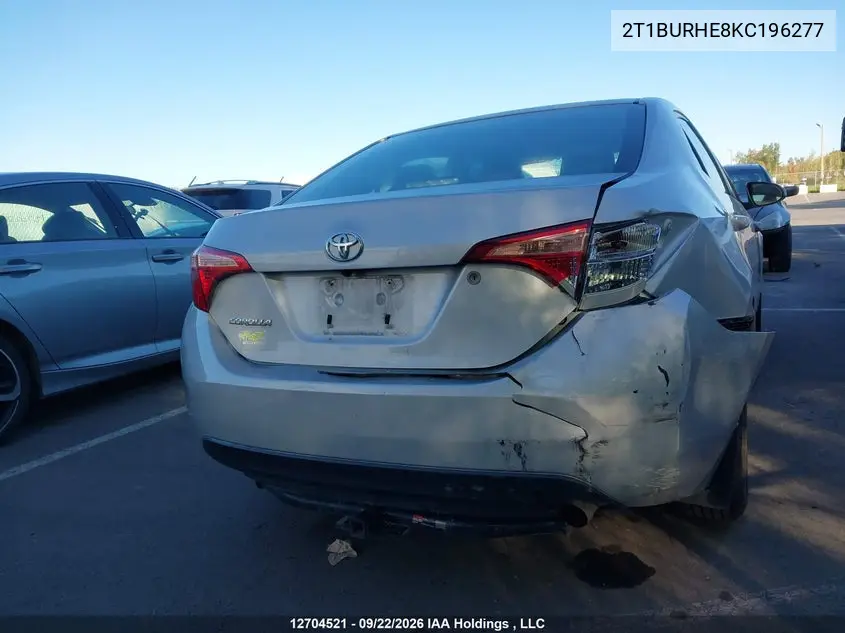 2019 TOYOTA COROLLA VIN 2T1BURHE8KC196277 — фото 6