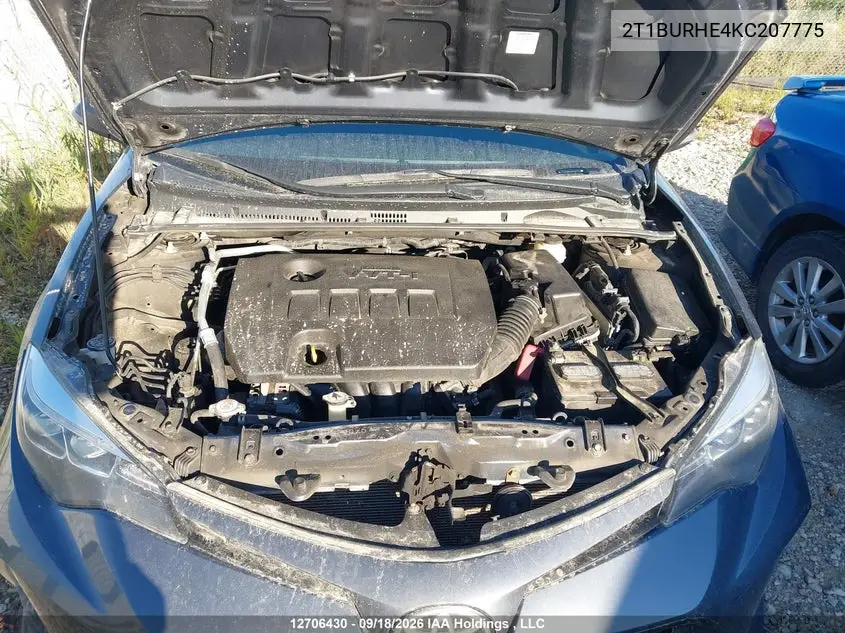 2019 TOYOTA COROLLA VIN 2T1BURHE4KC207775 — фото 10