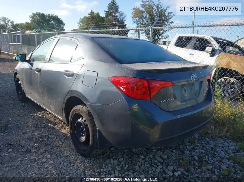 2019 TOYOTA COROLLA VIN 2T1BURHE4KC207775 — фото 3