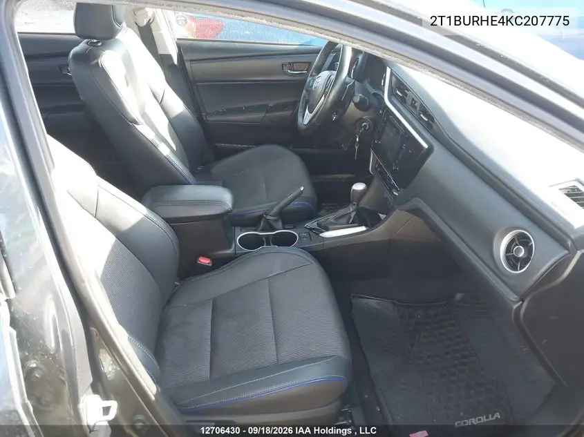 2019 TOYOTA COROLLA VIN 2T1BURHE4KC207775 — фото 5