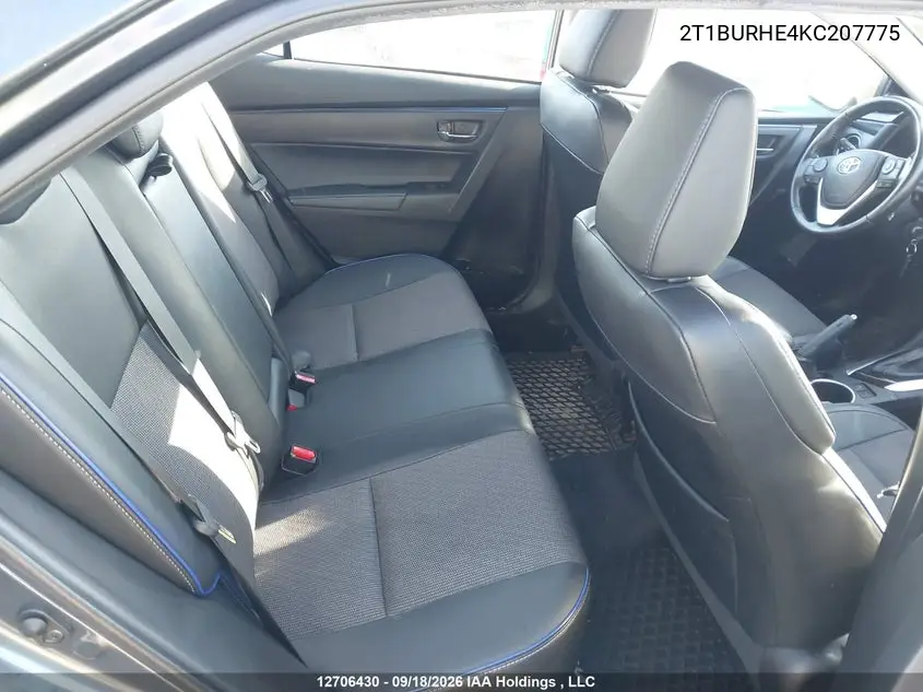 2019 TOYOTA COROLLA VIN 2T1BURHE4KC207775 — фото 8
