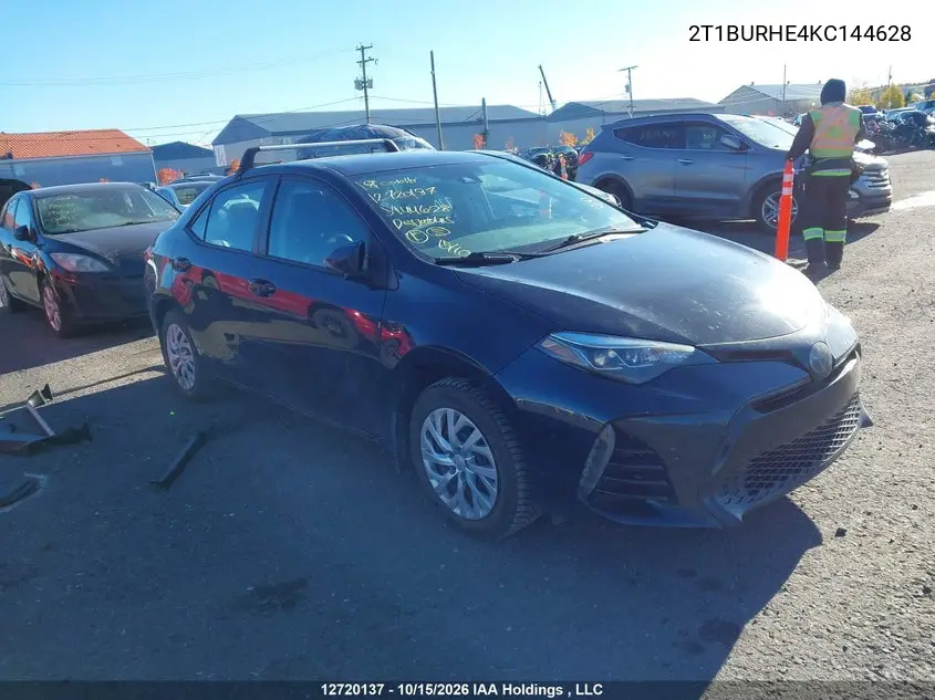 TOYOTA COROLLA 2019, VIN 2T1BURHE4KC144628