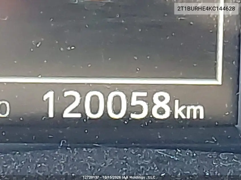 2019 TOYOTA COROLLA VIN 2T1BURHE4KC144628 — фото 15