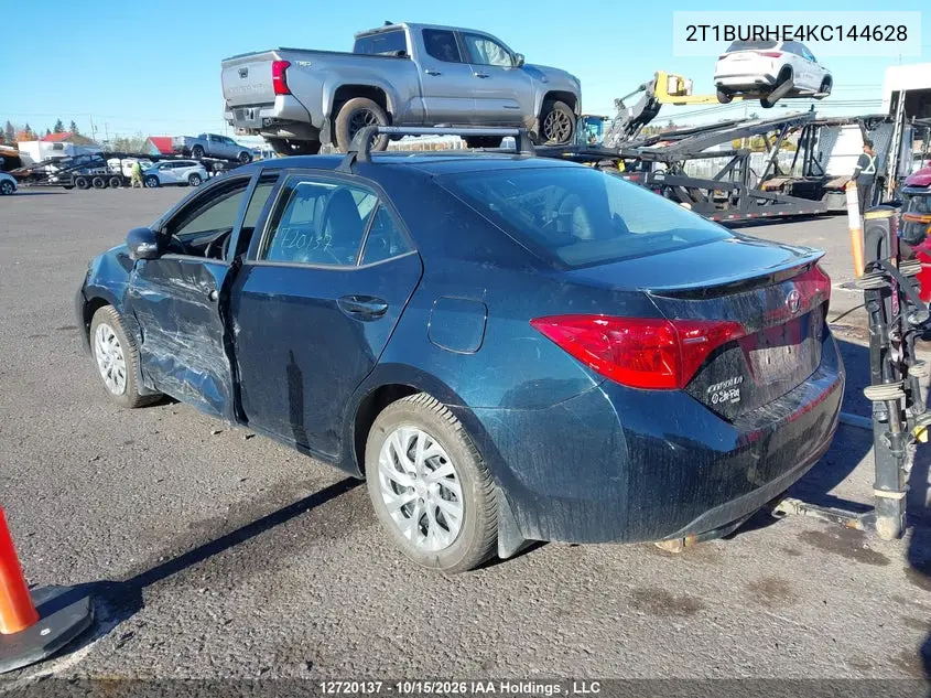 2019 TOYOTA COROLLA VIN 2T1BURHE4KC144628 — фото 3