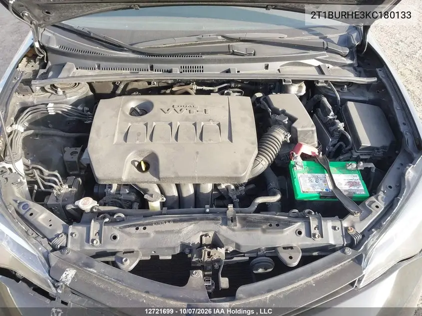 2019 TOYOTA COROLLA VIN 2T1BURHE3KC180133 — фото 10