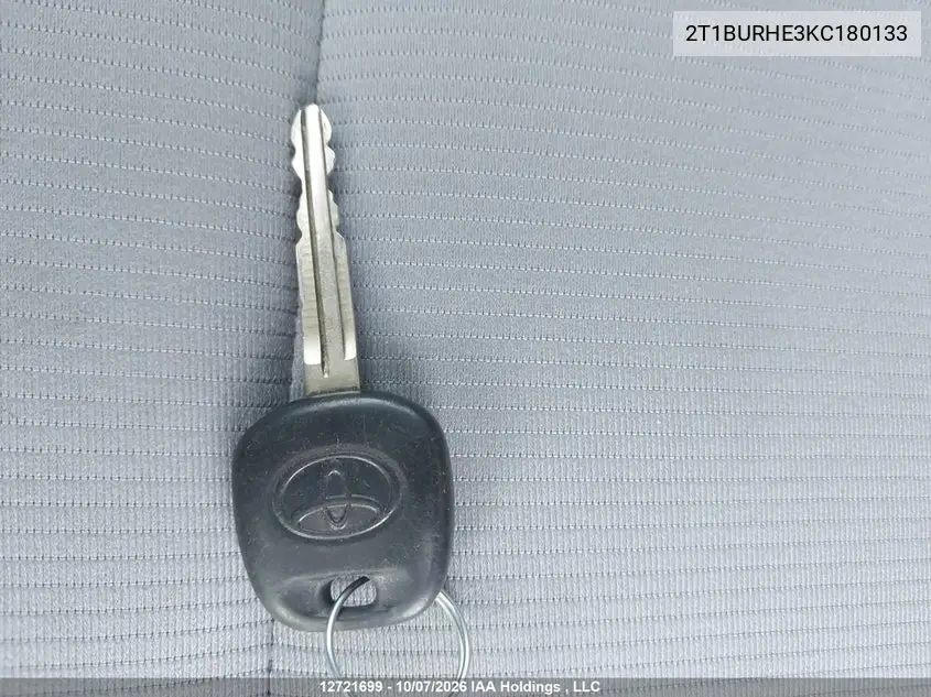 2019 TOYOTA COROLLA VIN 2T1BURHE3KC180133 — фото 11